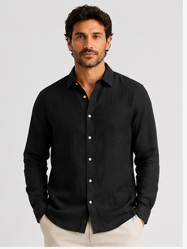 100%  Linen Relaxed full Sleeve Shirt