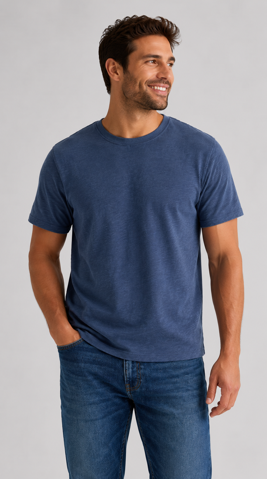 100% Organic Cotton Slub Crewneck Tee