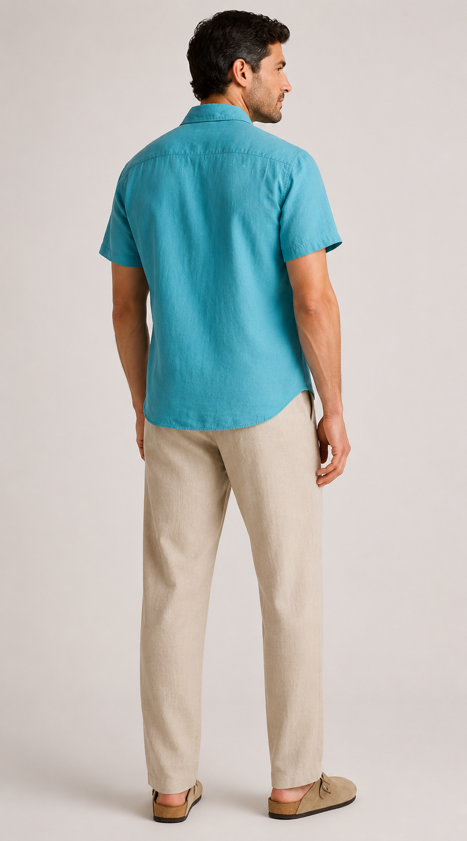 100%  Linen Relaxed Short Sleeve Shirt