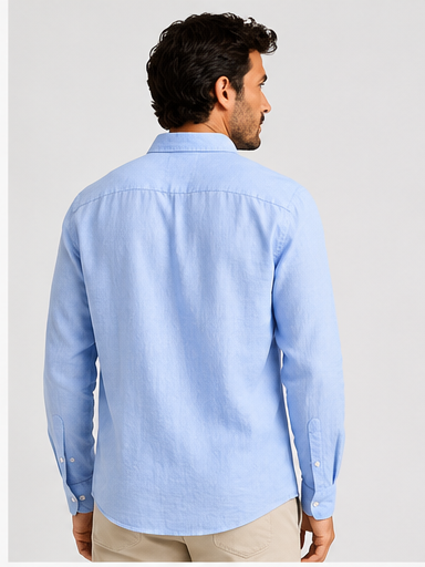 100%  Linen Relaxed full Sleeve Shirt