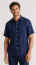 100%  Linen Relaxed Short Sleeve Shirt