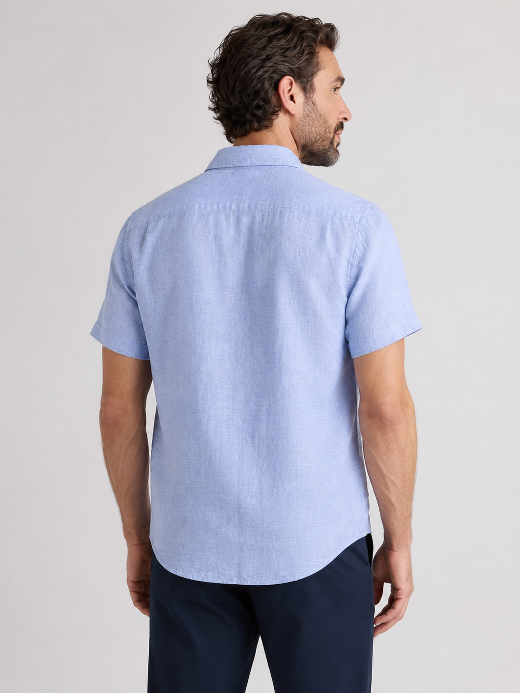 100%  Linen Relaxed Short Sleeve Shirt