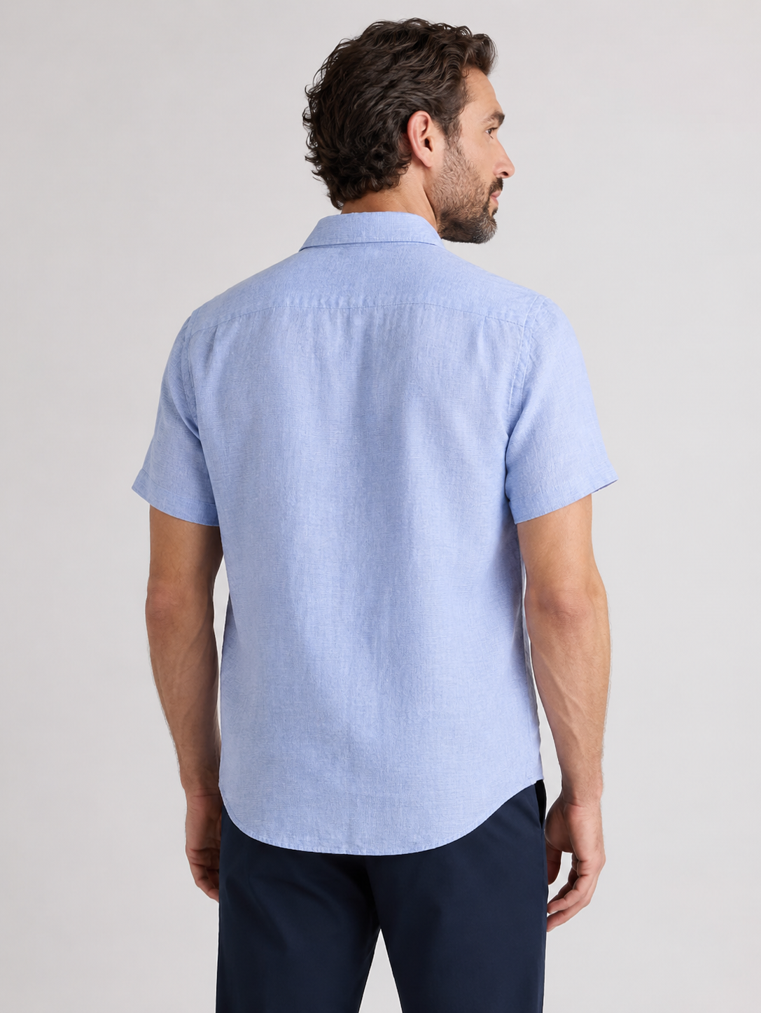 100%  Linen Relaxed Short Sleeve Shirt