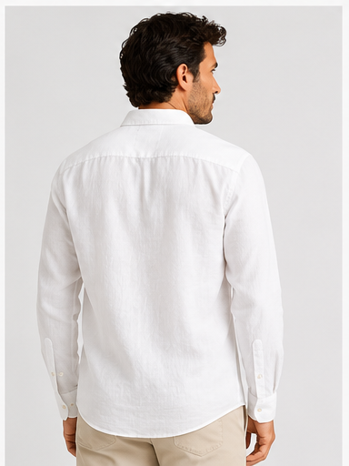 100%  Linen Relaxed full Sleeve Shirt