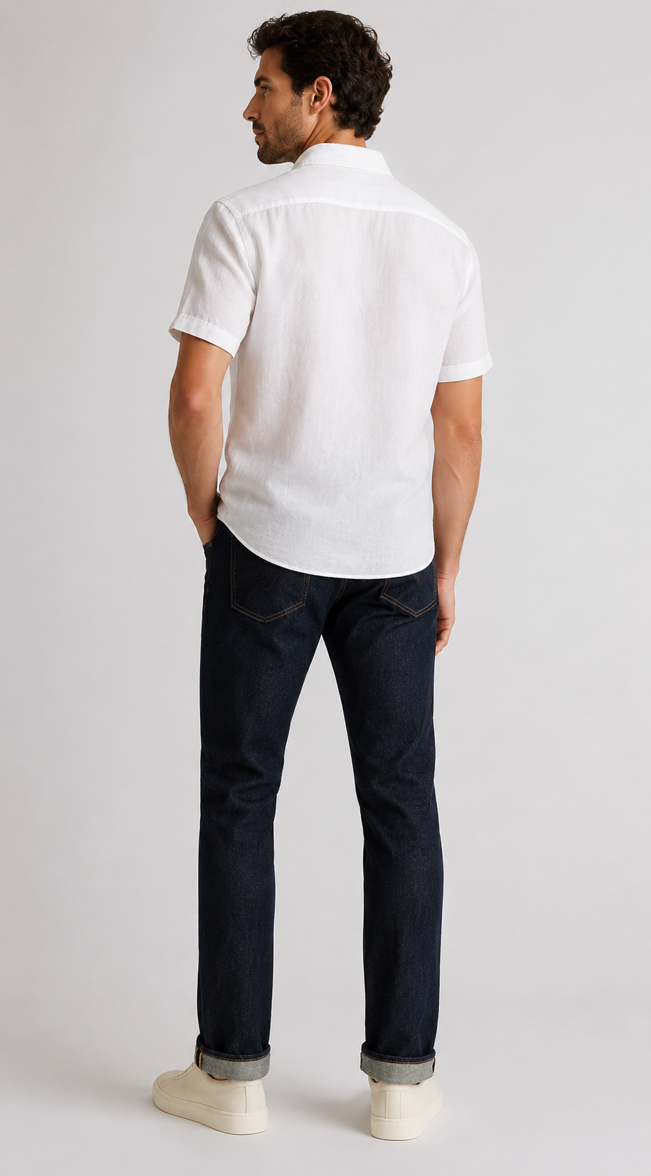100%  Linen Relaxed Short Sleeve Shirt